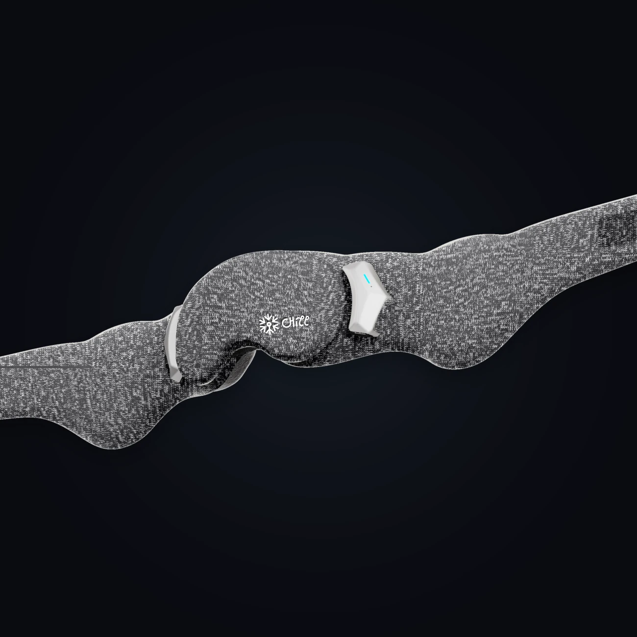 STILL comfort strap — dark charcoal knit wrap-around band, three-quarter view
