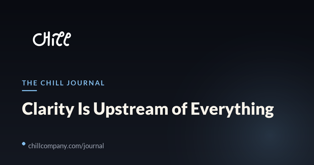 Clarity Is Upstream of Everything